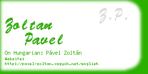 zoltan pavel business card